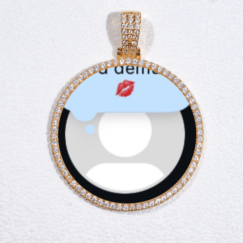 MEDIUM 3D CIRCLE CUSTOM PICTURE PENDANT