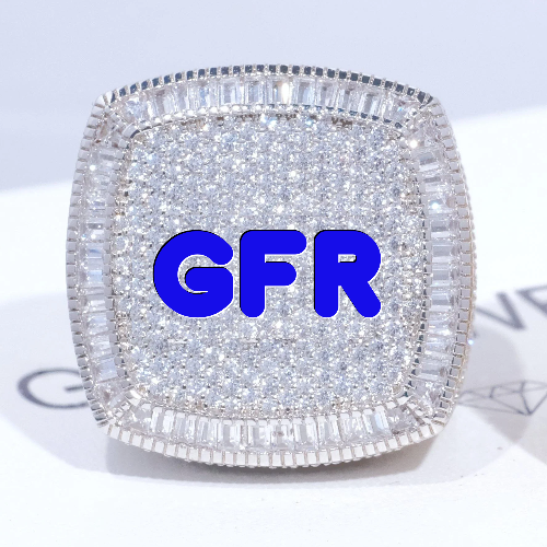 CUSTOM LETTER 3D ICED RING