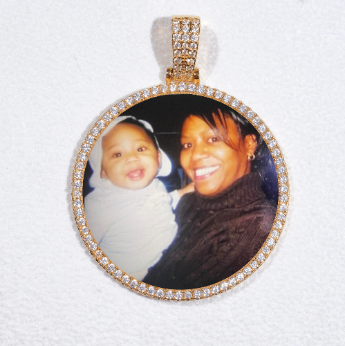MEDIUM 3D CIRCLE CUSTOM PICTURE PENDANT