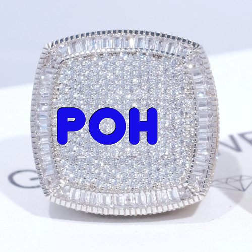 CUSTOM LETTER 3D ICED RING