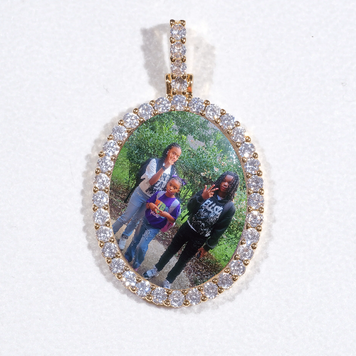 3D Oval Custom Picture Pendant