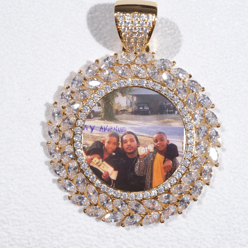 Large 3D Wheat Ear Custom Picture Pendant
