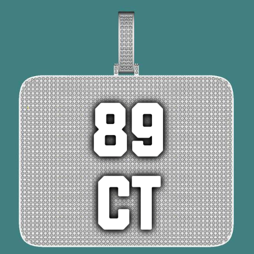 CUSTOM LETTER NECKLACE 3D BIG SQUARE