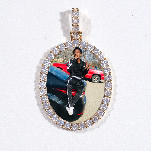 3D Oval Custom Picture Pendant