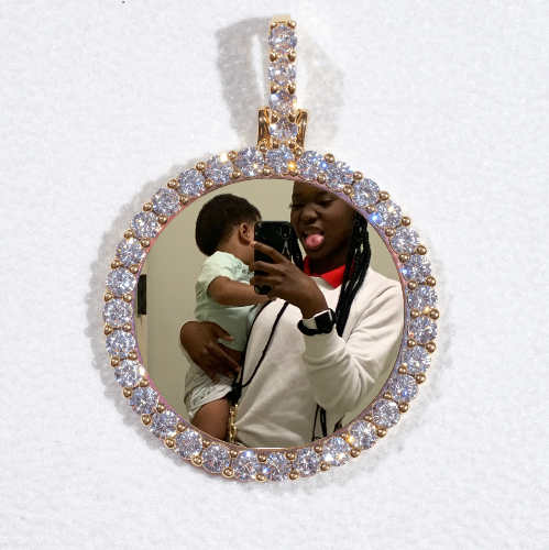 3D CIRCLE CUSTOM PICTURE PENDANT SMALL SIZE