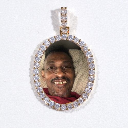 3D Oval Custom Picture Pendant