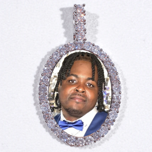 Large 3D Oval Custom Picture Pendant