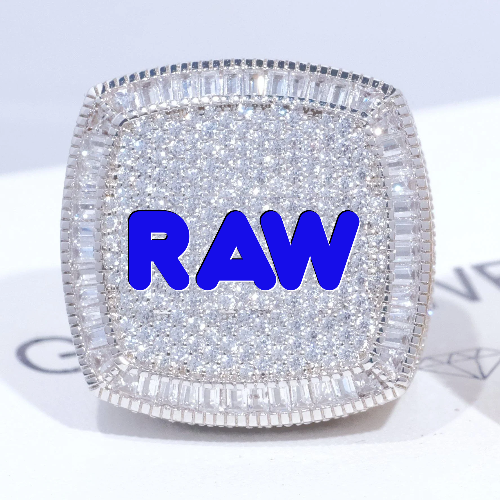 CUSTOM LETTER 3D ICED RING
