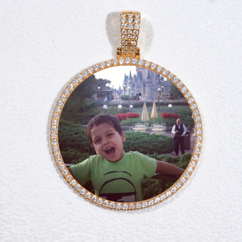 MEDIUM 3D CIRCLE CUSTOM PICTURE PENDANT