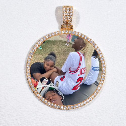 MEDIUM 3D CIRCLE CUSTOM PICTURE PENDANT