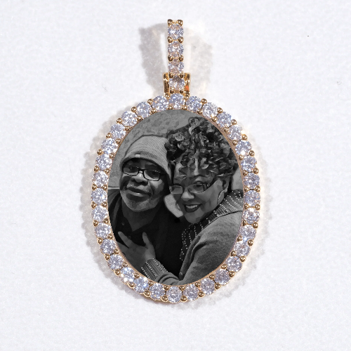 3D Oval Custom Picture Pendant