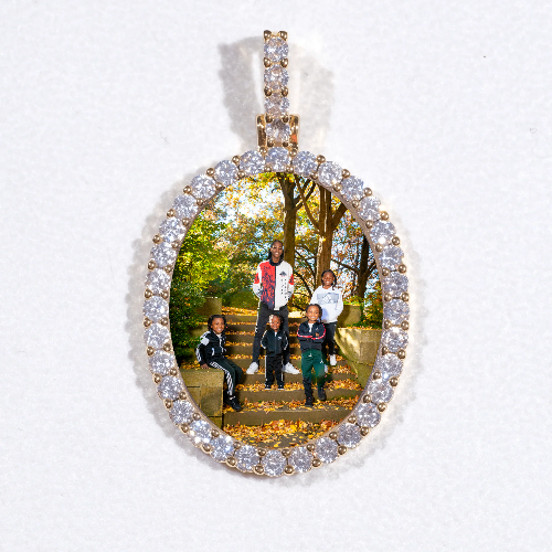 3D Oval Custom Picture Pendant