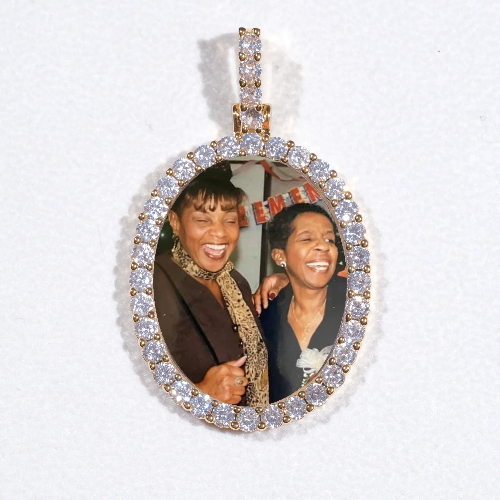 3D Oval Custom Picture Pendant