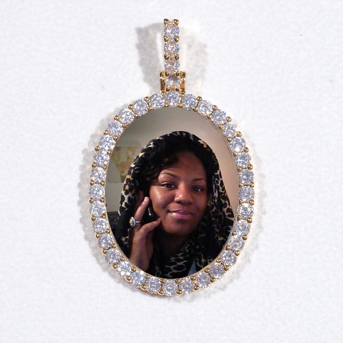 3D Oval Custom Picture Pendant