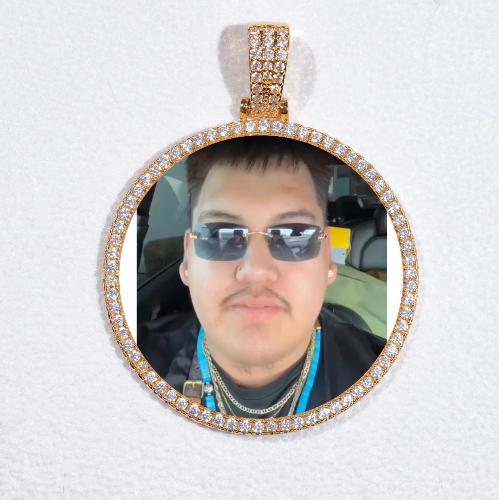 MEDIUM 3D CIRCLE CUSTOM PICTURE PENDANT
