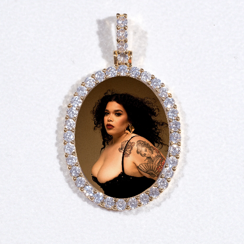 3D Oval Custom Picture Pendant