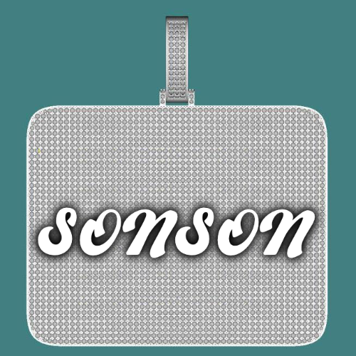 CUSTOM LETTER NECKLACE 3D BIG SQUARE