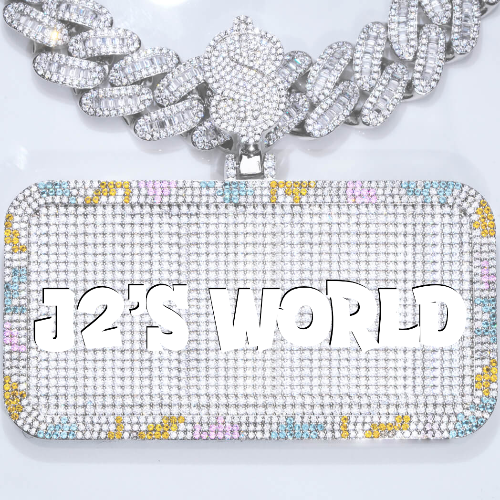 CUSTOM LETTER NECKLACE 3D COLORFUL SQUARE