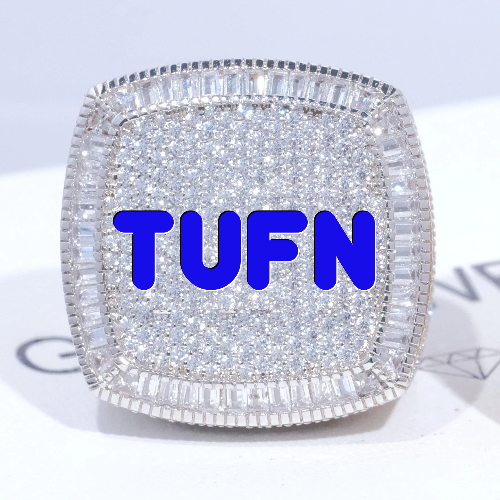 CUSTOM LETTER 3D ICED RING
