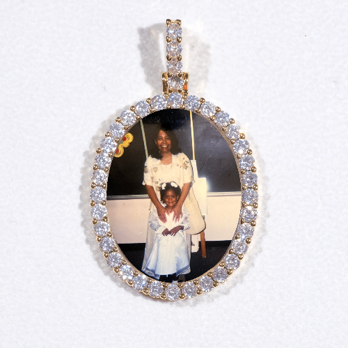 3D Oval Custom Picture Pendant