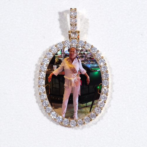 3D Oval Custom Picture Pendant