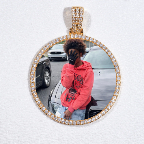 MEDIUM 3D CIRCLE CUSTOM PICTURE PENDANT