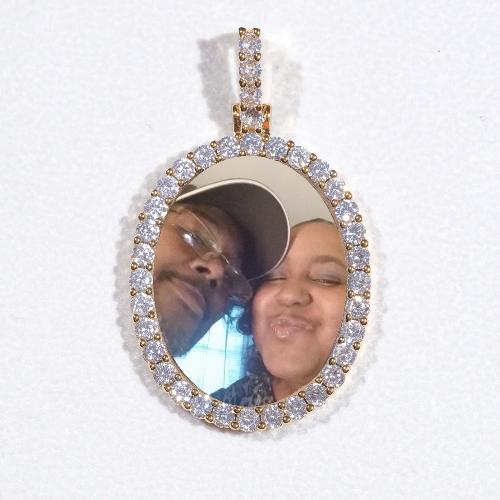 3D Oval Custom Picture Pendant