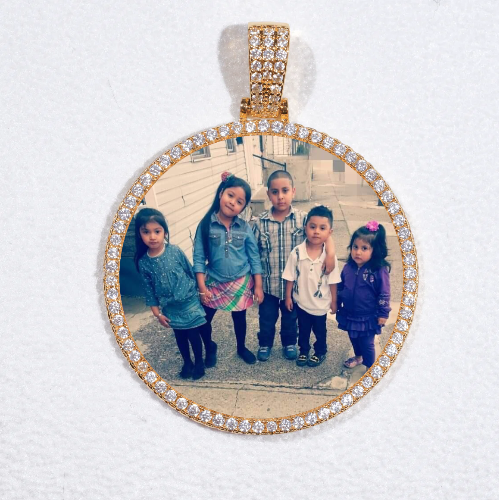 MEDIUM 3D CIRCLE CUSTOM PICTURE PENDANT