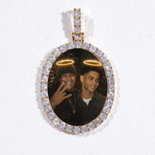 3D Oval Custom Picture Pendant