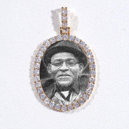 3D Oval Custom Picture Pendant