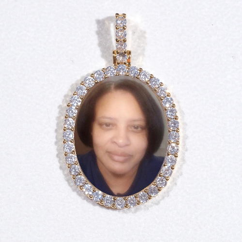 3D Oval Custom Picture Pendant