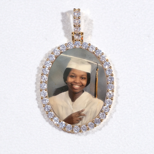 3D Oval Custom Picture Pendant