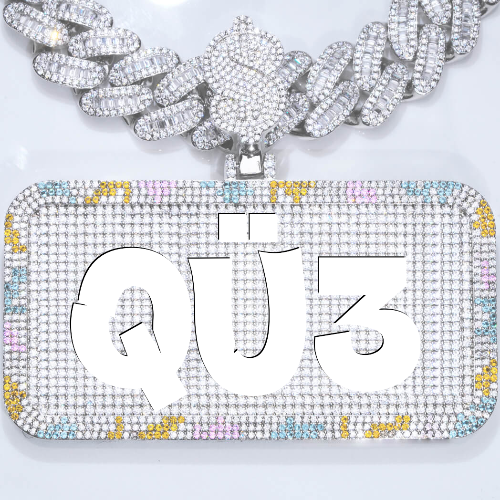CUSTOM LETTER NECKLACE 3D COLORFUL SQUARE