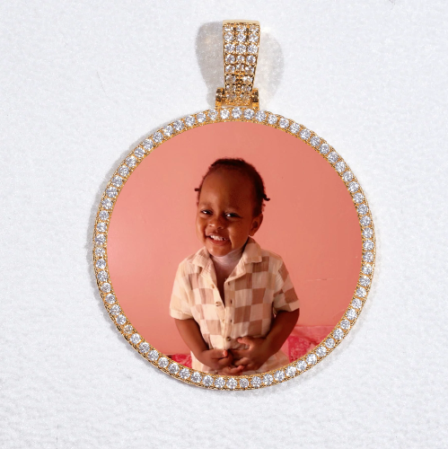 MEDIUM 3D CIRCLE CUSTOM PICTURE PENDANT