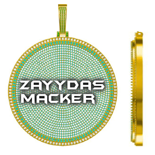 CUSTOM LETTER NECKLACE 3D BIG DISC