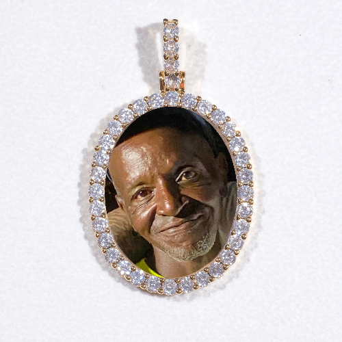 3D Oval Custom Picture Pendant