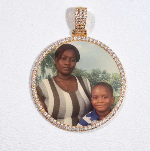 MEDIUM 3D CIRCLE CUSTOM PICTURE PENDANT