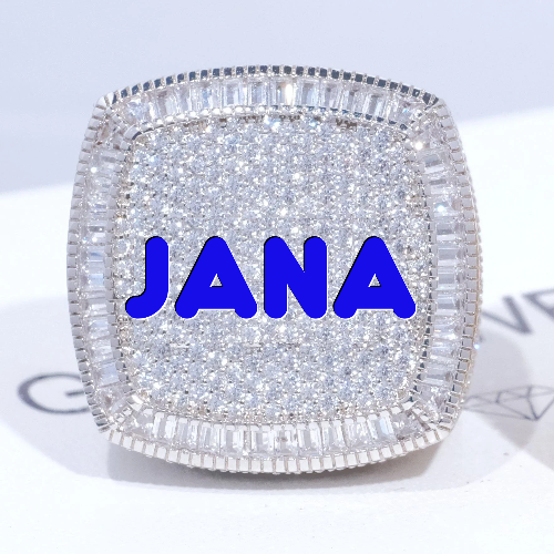 CUSTOM LETTER 3D ICED RING