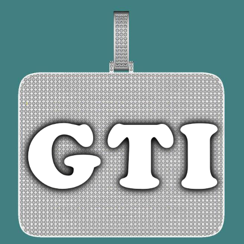 CUSTOM LETTER NECKLACE 3D BIG SQUARE