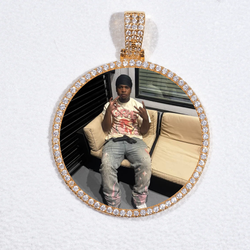 MEDIUM 3D CIRCLE CUSTOM PICTURE PENDANT