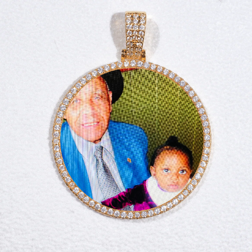 MEDIUM 3D CIRCLE CUSTOM PICTURE PENDANT