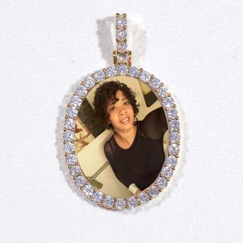 3D Oval Custom Picture Pendant