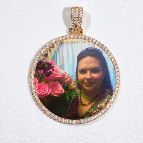 MEDIUM 3D CIRCLE CUSTOM PICTURE PENDANT