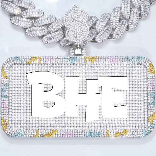 CUSTOM LETTER NECKLACE 3D COLORFUL SQUARE