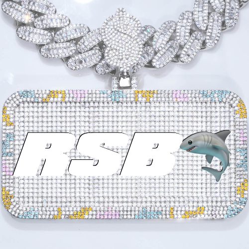 CUSTOM LETTER NECKLACE 3D COLORFUL SQUARE