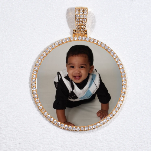 MEDIUM 3D CIRCLE CUSTOM PICTURE PENDANT