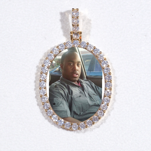 3D Oval Custom Picture Pendant