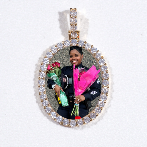 3D Oval Custom Picture Pendant