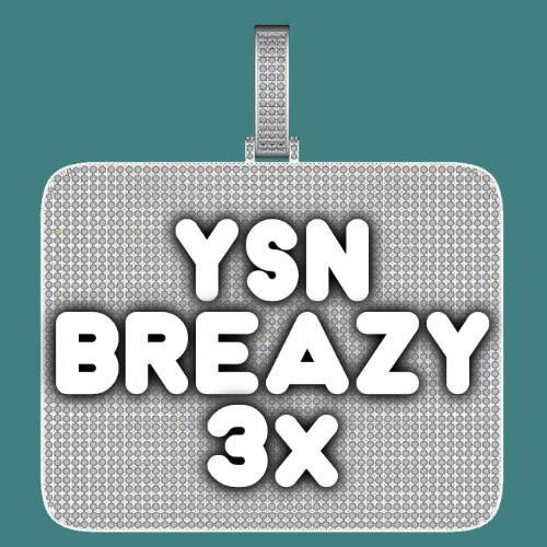 CUSTOM LETTER NECKLACE 3D BIG SQUARE