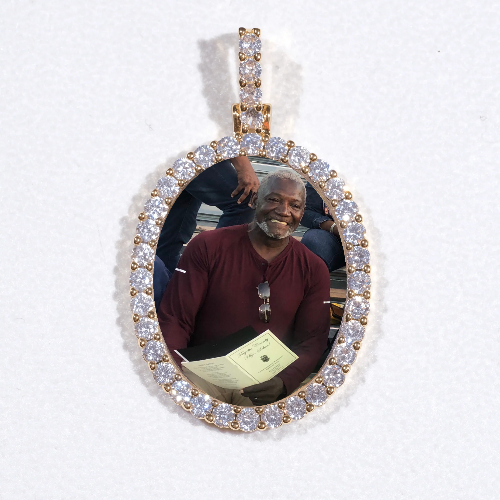 3D Oval Custom Picture Pendant